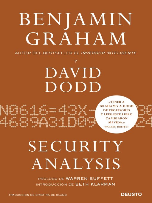 Title details for Security analysis by Benjamin Graham - Available